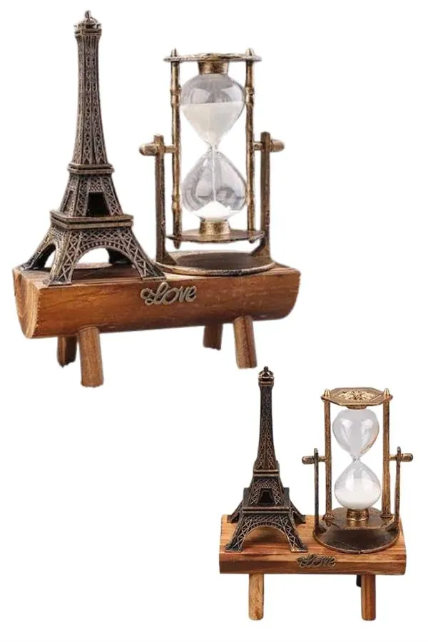 Paris Eyfel Kulesi Hediyelik Eyfel Retro Kum Saati Dekoratif Eşya