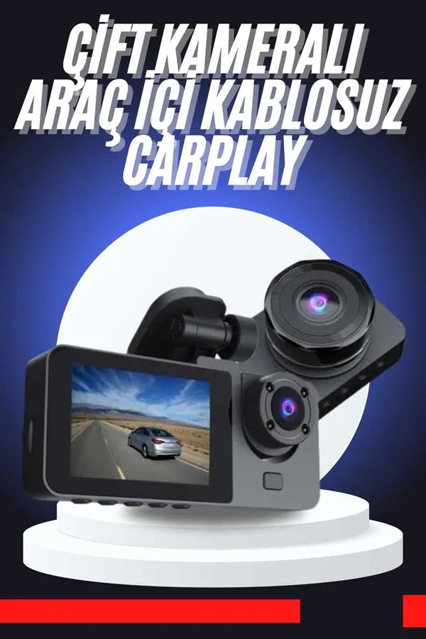 CarPlay Fotoğraf ve Video Kaydedici Araç İçi Kamera Ekranlı