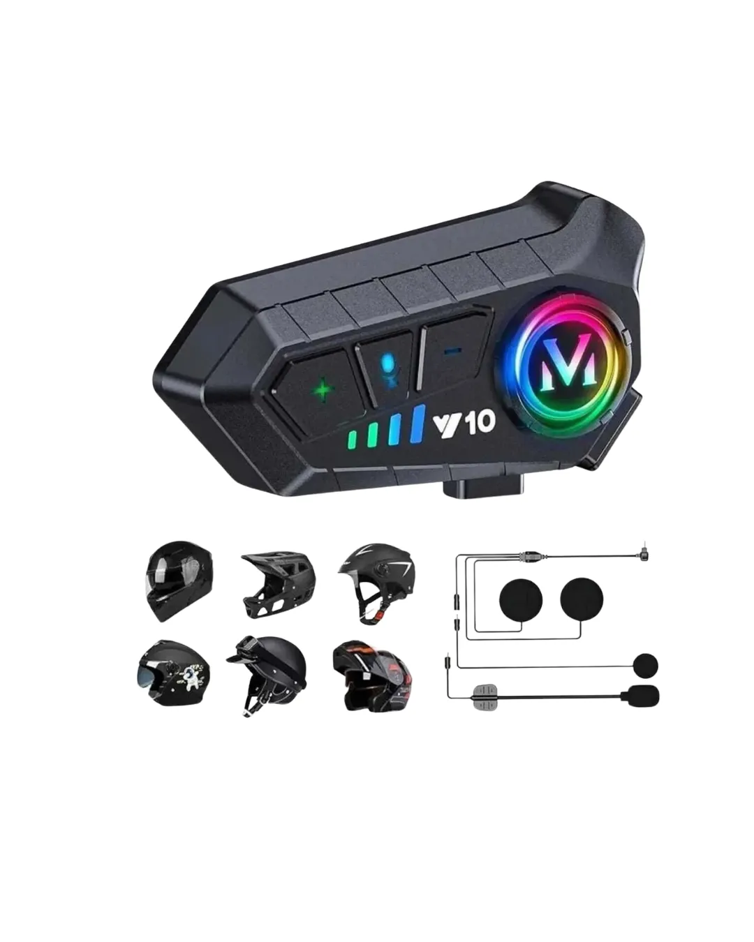 Bluetooth 5.3 Kask İçi Intercom Kulaklık 1000 m Mesafe 1000 mAh