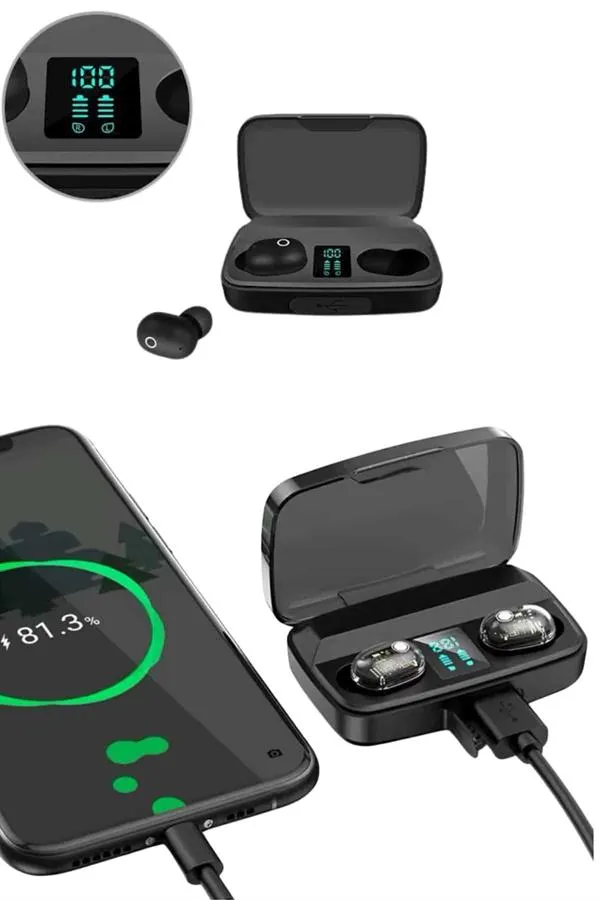 Yeni Nesil TWS Kablosuz Kulaklık Güçlü Batarya Yüksek Kalite Bluetooth 5.0 ANC Özelliği