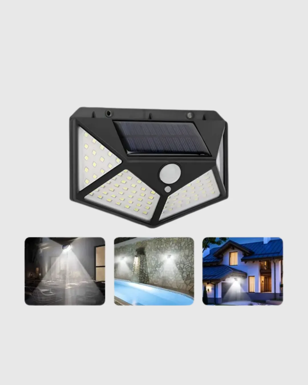 Solar Güçlü 100 LED Bahçe Lambası – Enerji Tasarruflu, Suya Dayanıklı ve Geniş Açılı Işık