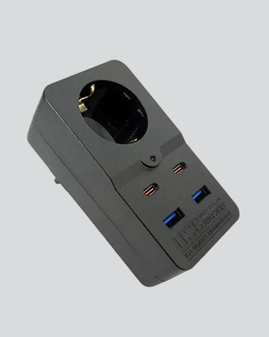 Isıya Dayanıklı PC Gövdeli Akım Korumalı Priz 4 USB