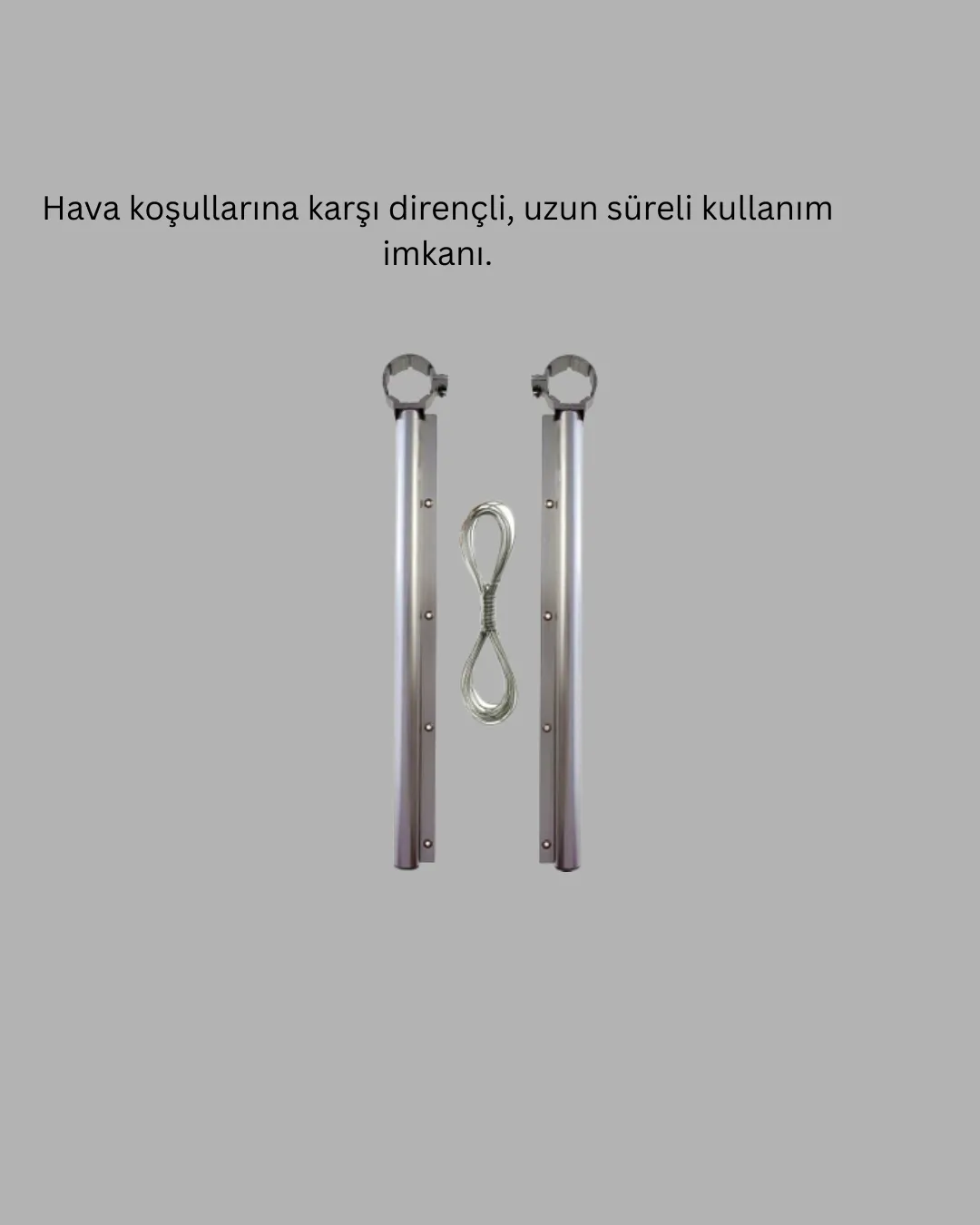 25x60 Balkon Askılığı Kare Demir Uyumlu Hava Dayanıklı Çamaşır Askısı