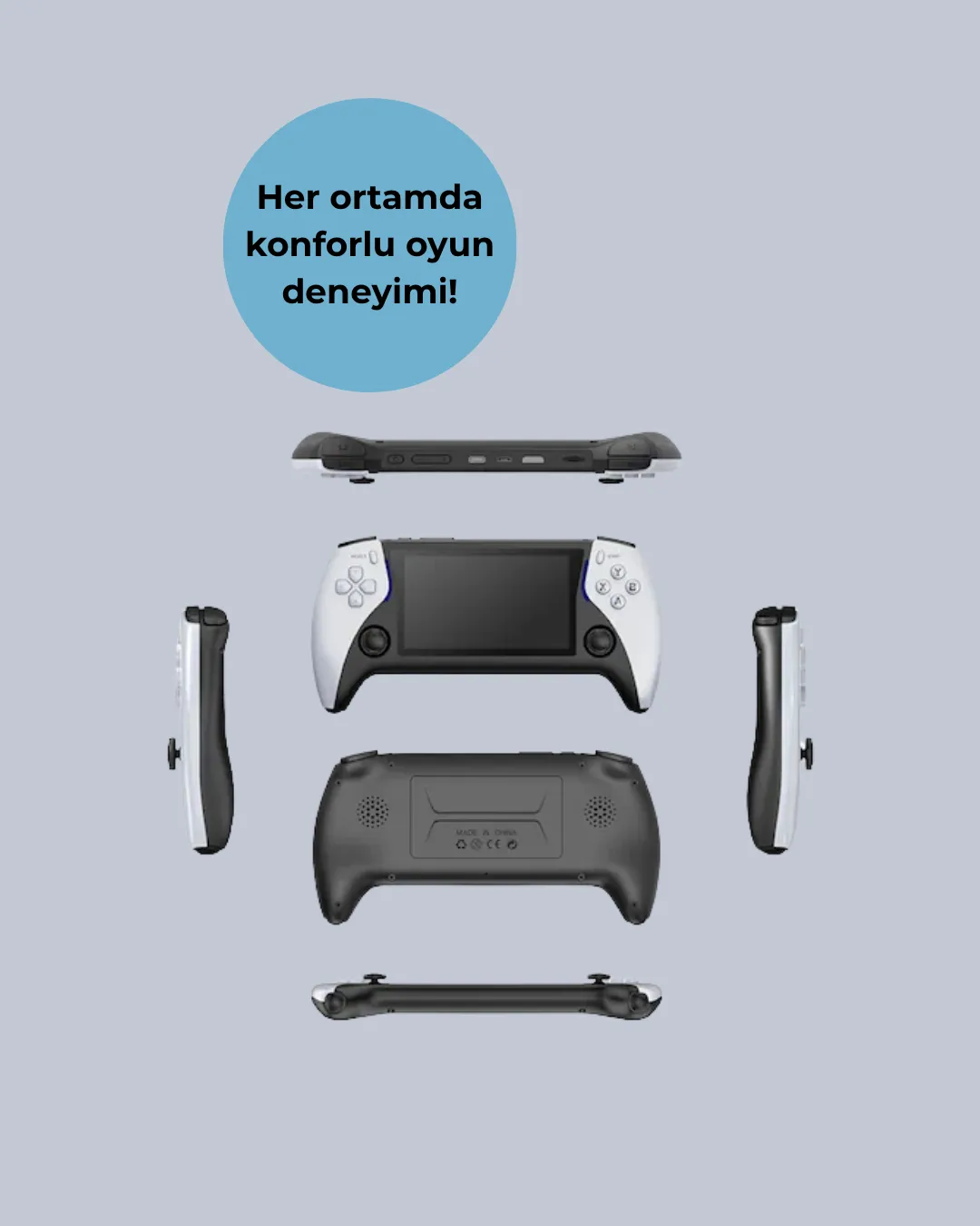 Kompakt ve Hafif Retro Oyun Konsolu 1000 Klasik Oyun Dahil