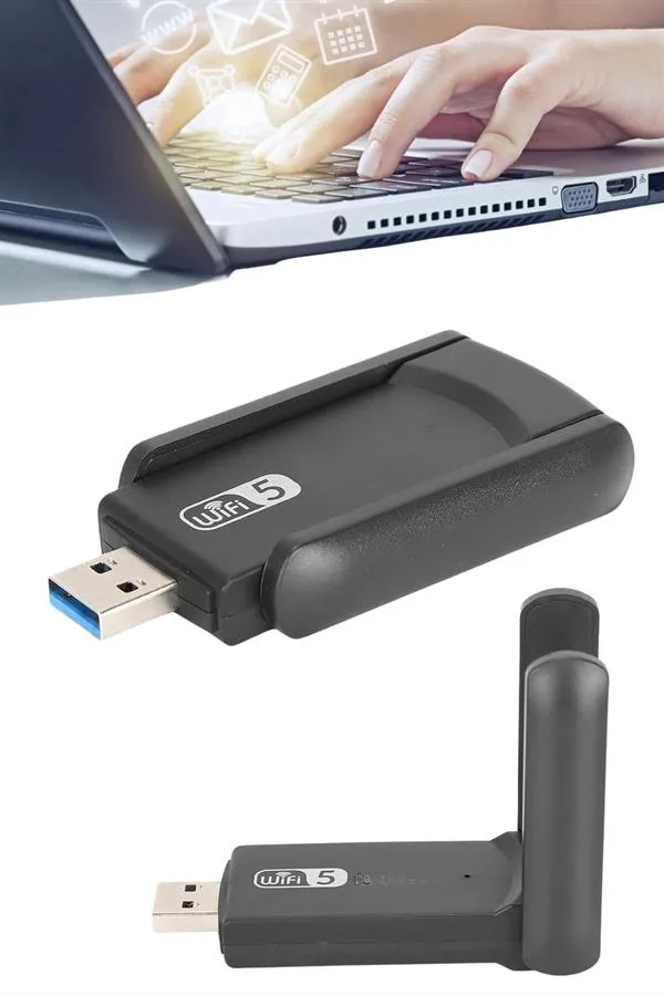 Wifi Adaptörü Bt5.0 Wifi 2'si Bir Arada Çift Bantlı Çift Anten