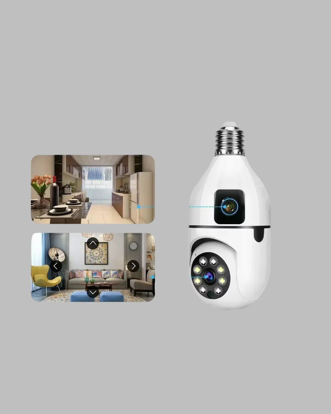 1080P WiFi Ampul Güvenlik Kamerası – Gece Görüş & Uzaktan Erişim
