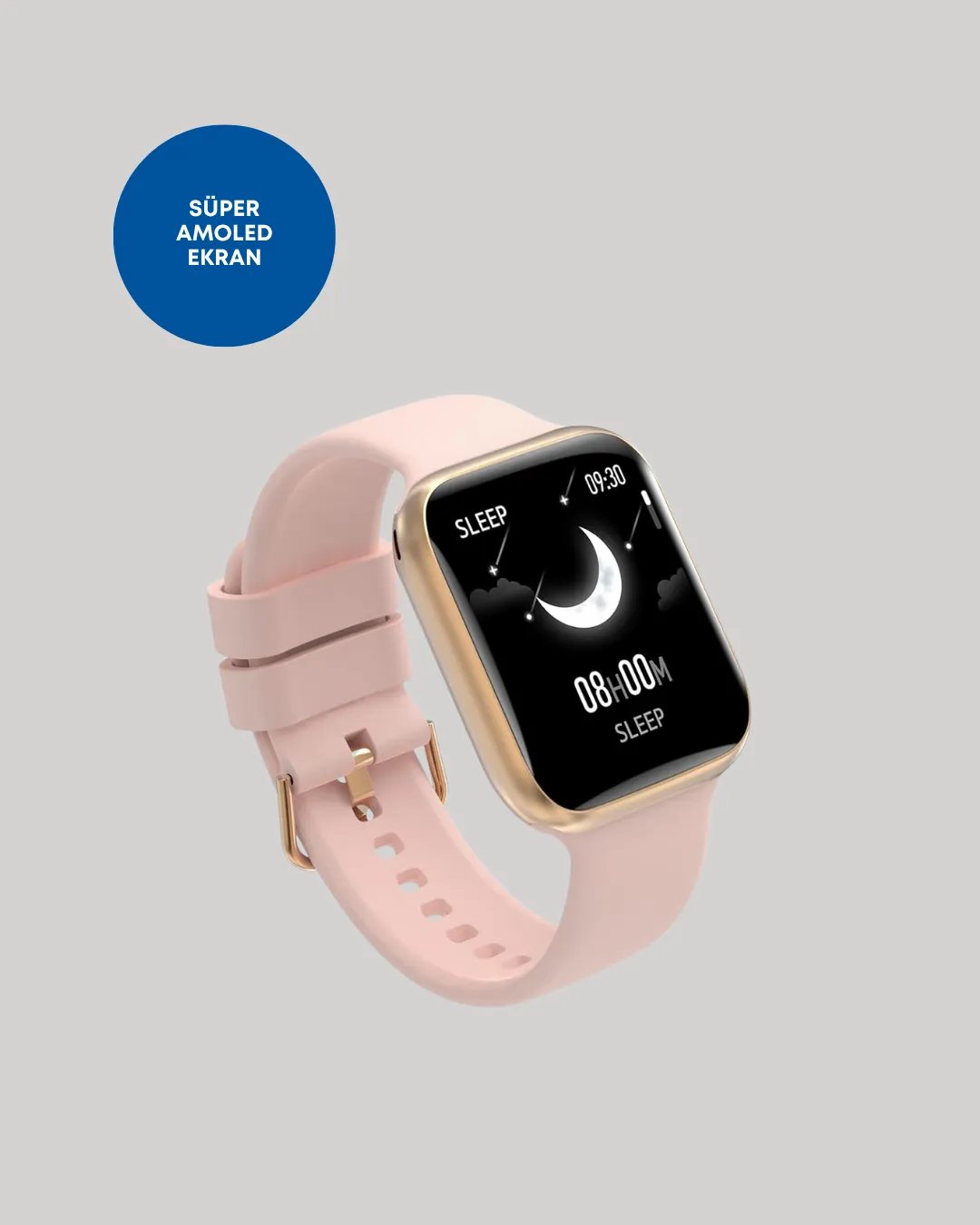 IP67 Suya Dayanıklı AMOLED Akıllı Saat Bildirim ve Sağlık Takip Özellikli