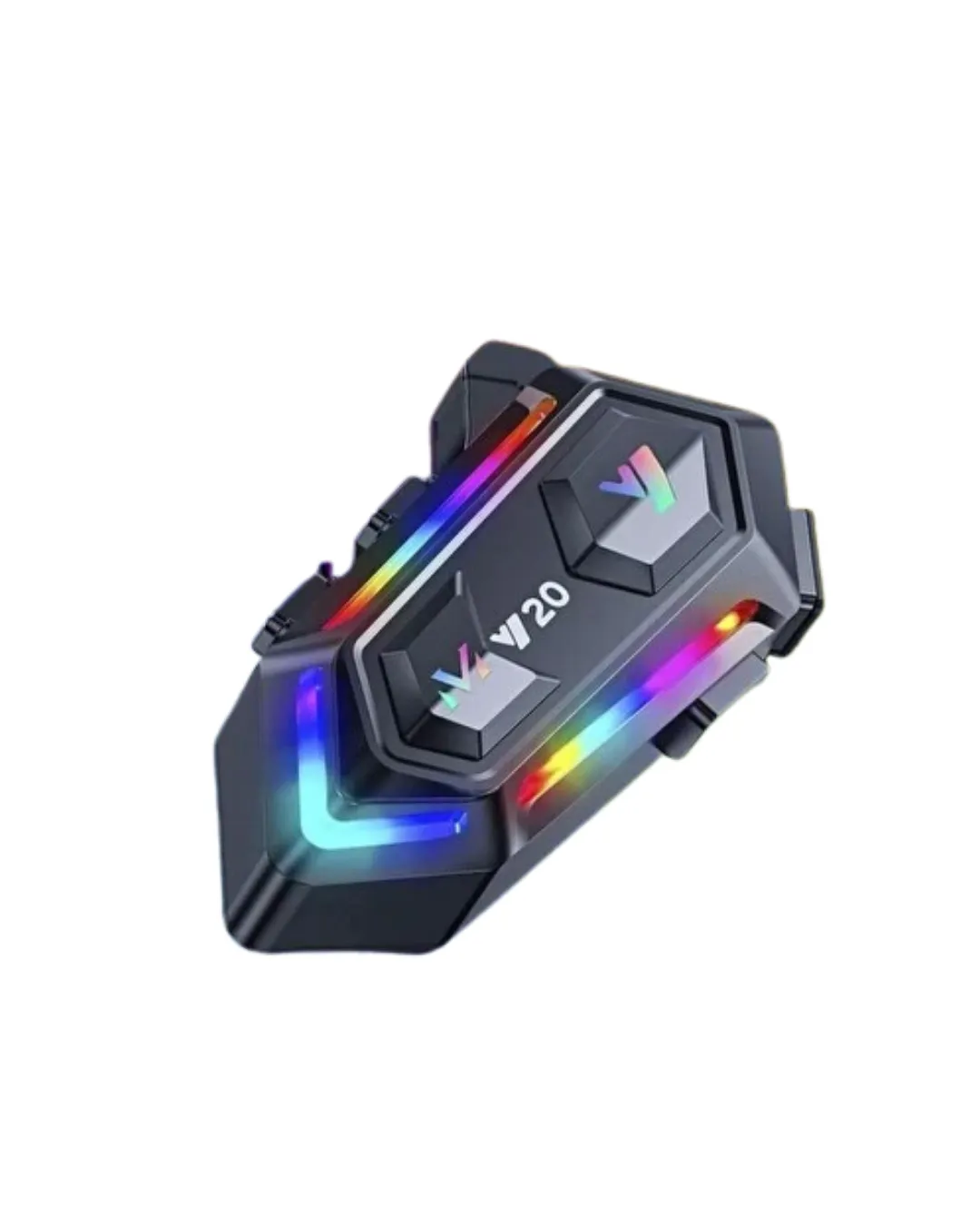 16 Mod RGB Işıklı Motosiklet Intercom Çift Telefon Destekli