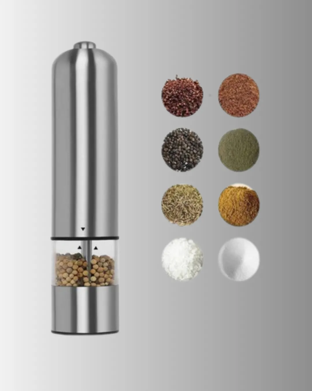 Işıklı Pilli Baharat Değirmeni Taze ve Pratik Öğütme