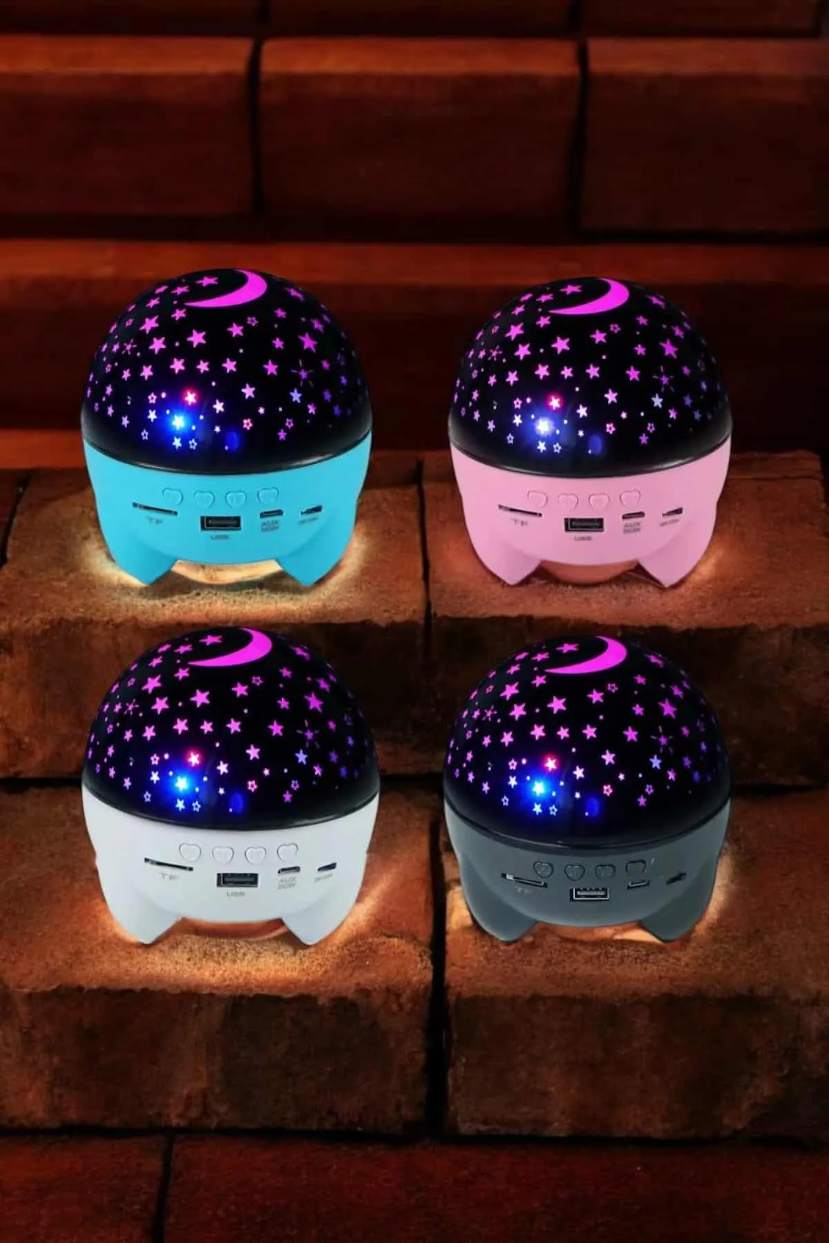 Gece Lambası Renkli Yıldızlı Gökyüzü Projeksiyon Gece Tavan Yansıtma