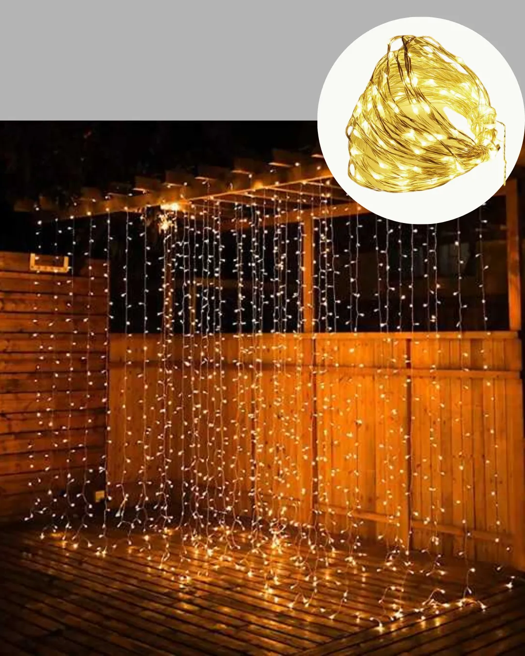 3x3 LED Işık Perdesi Şelale Model İç Dış Mekân Dekorasyonu