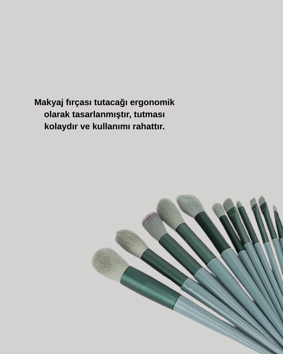 umuşak Kıllı Estetik Tasarımlı 13'lü Makyaj Fırçası Seti Günlük ve Profesyonel Kullanım