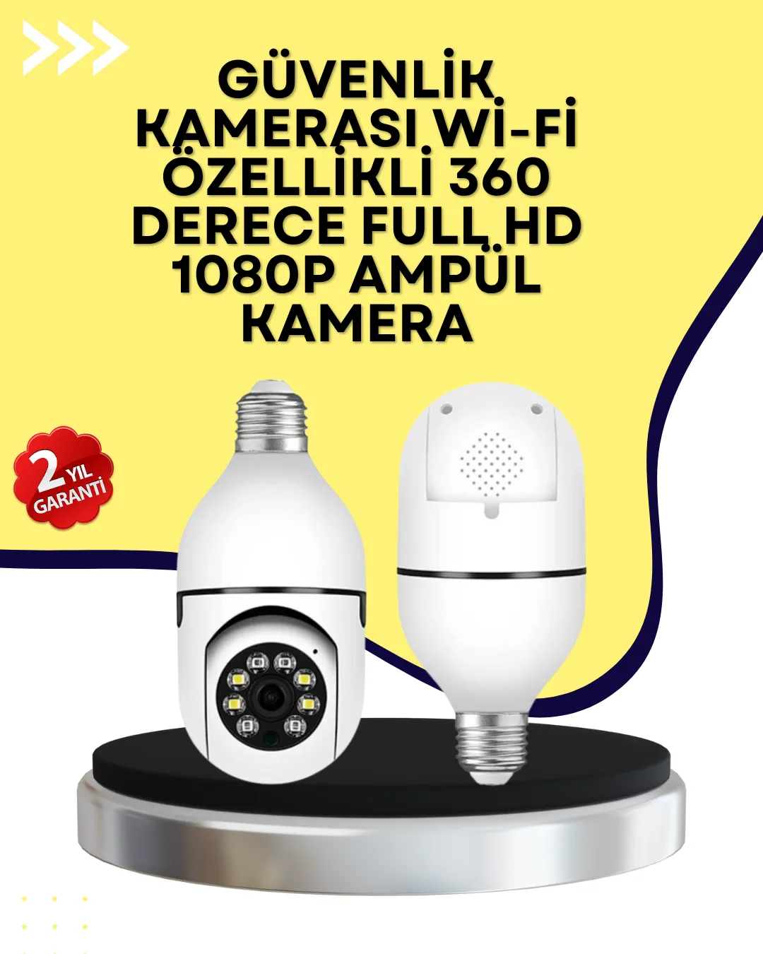 İki Yönlü Ses Destekli Ev Güvenlik Kamerası – Yerel Kayıt Özellikli