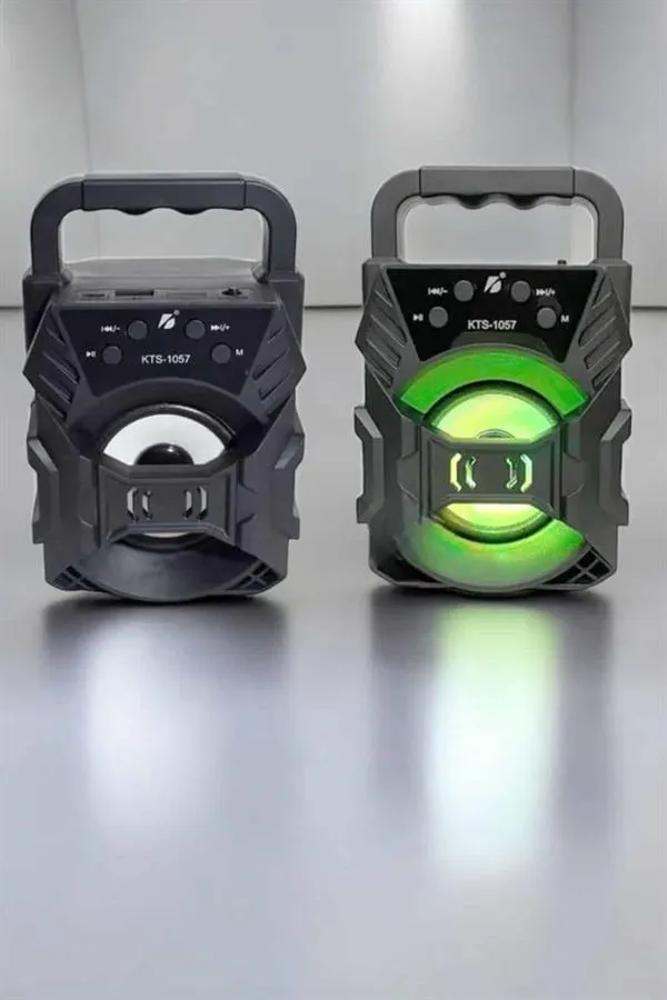 Taşınabilir Bluetooth Hoparlör Led Işıklı Uzun Pil Ömrü