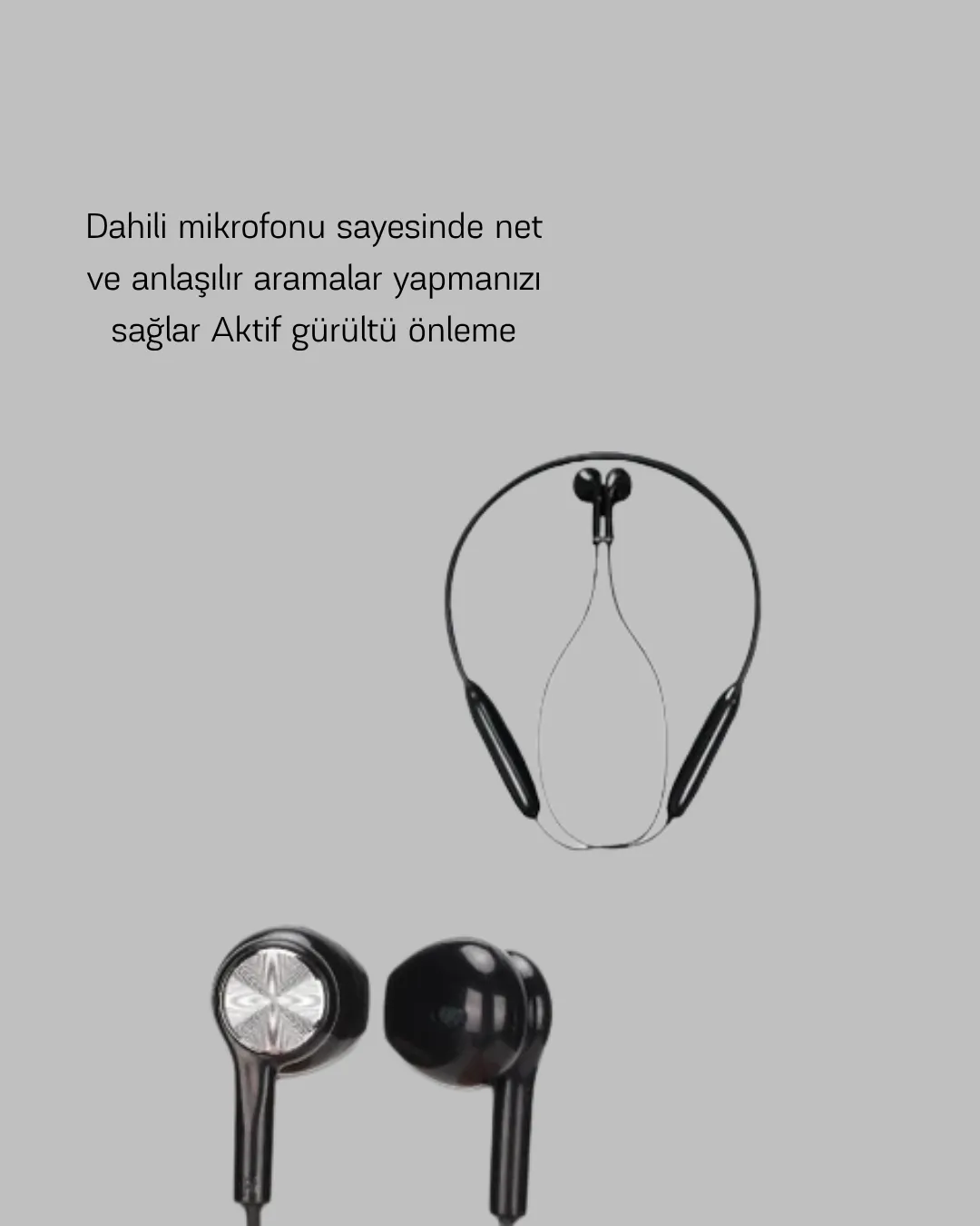 ANC Özellikli Kablosuz Bluetooth Kulaklık – Gürültü Engelleme, Eller Serbest Arama
