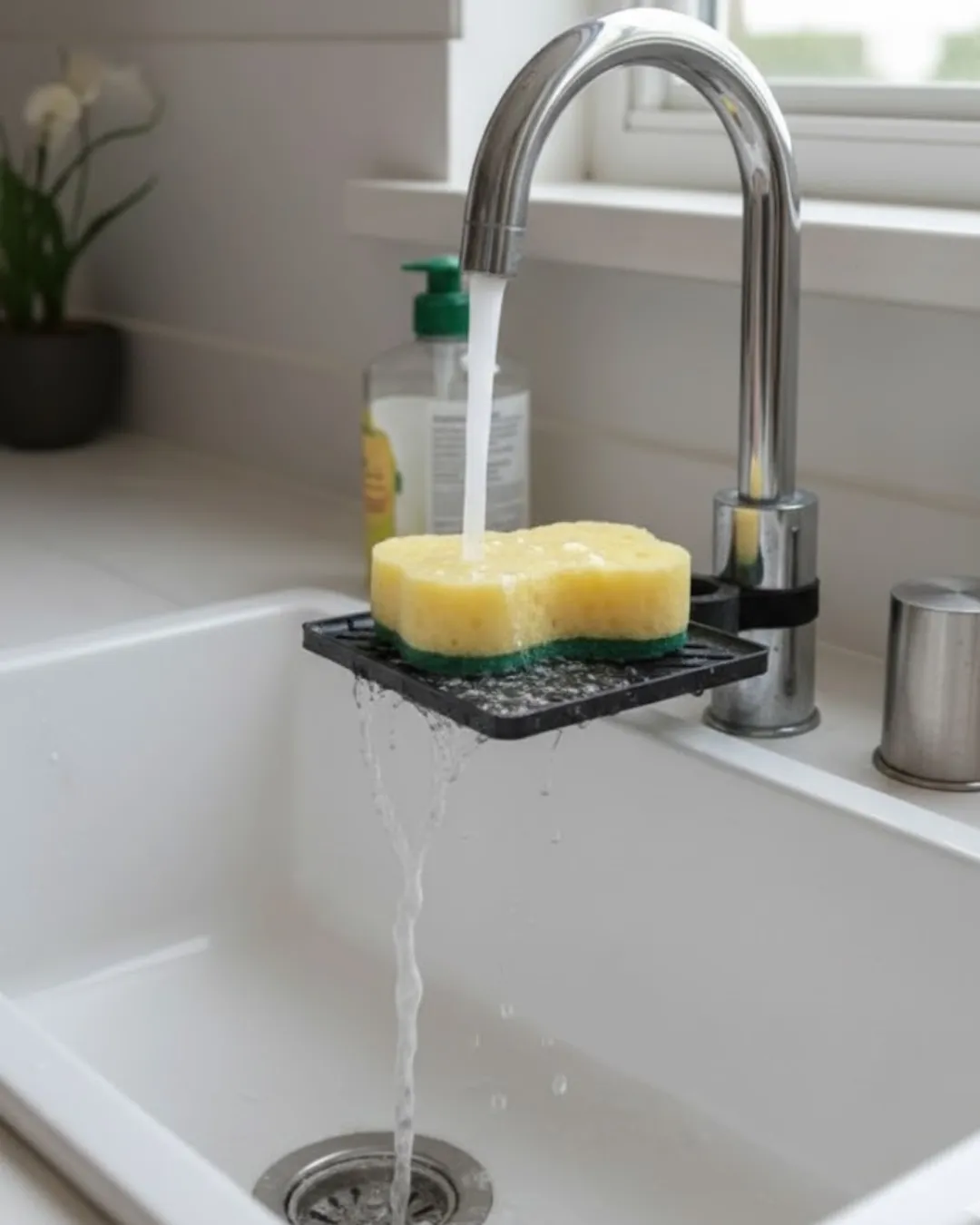 Mutfak Musluk Üstü Sünger Tutucu Tezgah Düzenleyici Organizer