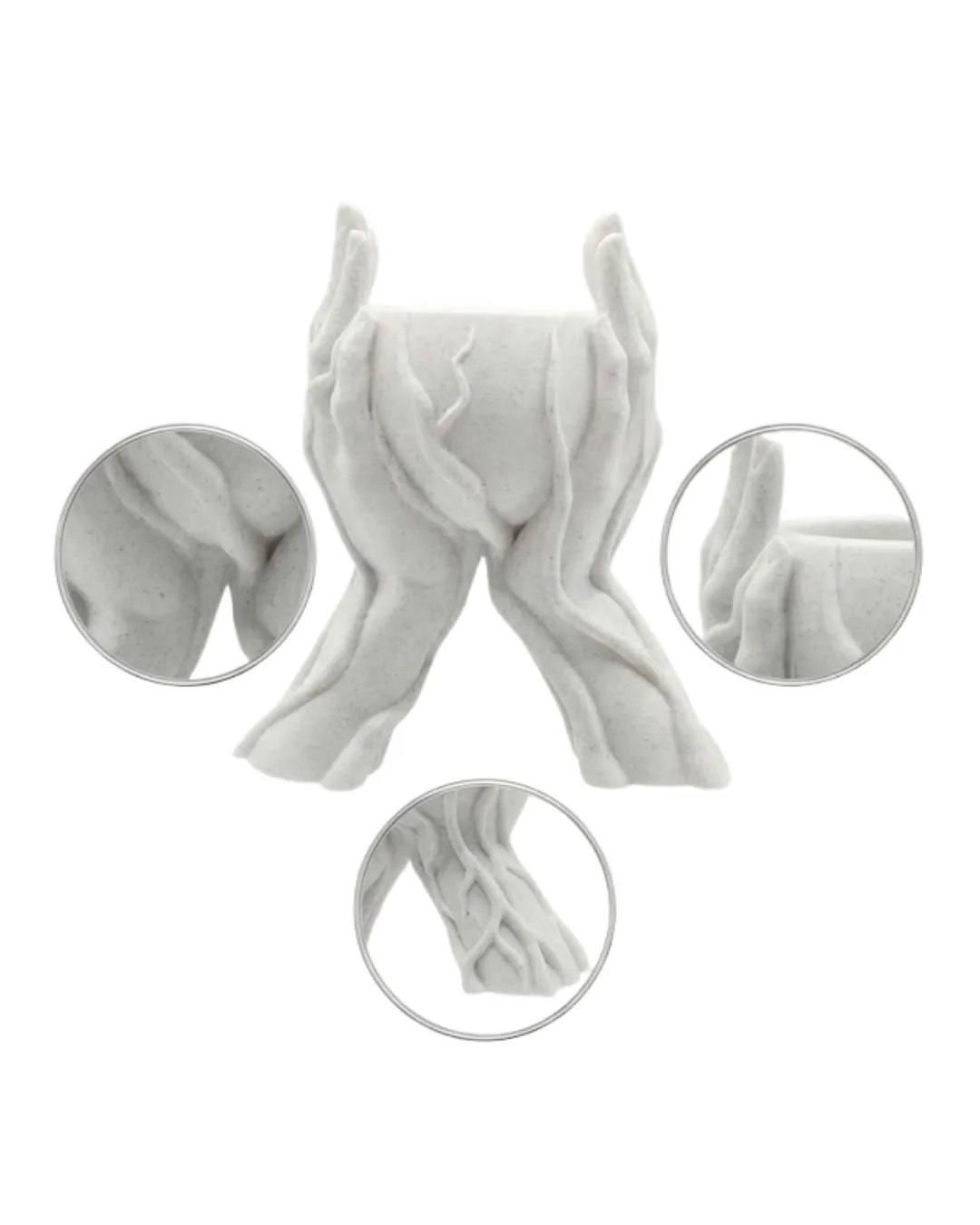 Dekoratif 3D El Tasarımlı Vazo Saksı Modern Ev Dekorasyon Aksesuarı