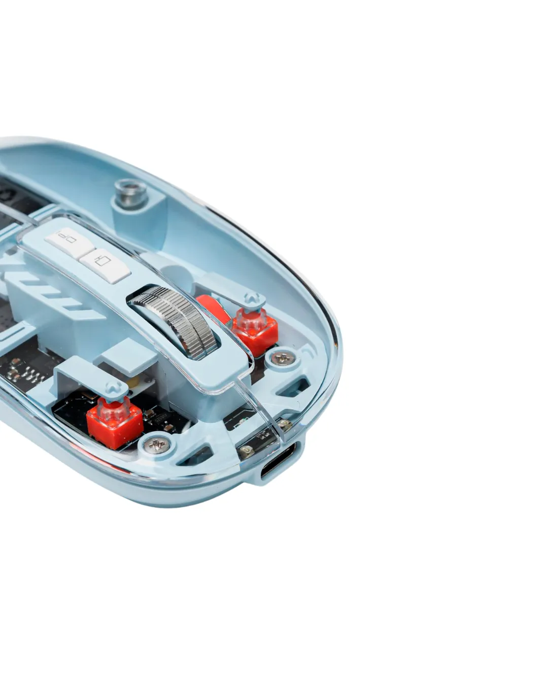 800 1600 DPI Ayarlanabilir Mavi Kablosuz Mouse Pilli