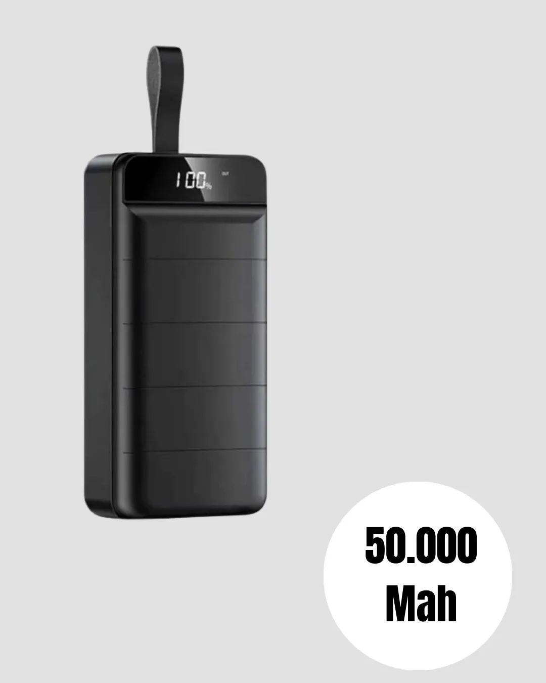 50.000 mAh Ultra Güçlü Powerbank 4 USB Çıkışlı, LED Dijital Göstergeli, Hızlı Şarj Destekli Taşınabilir Şarj Cihazı