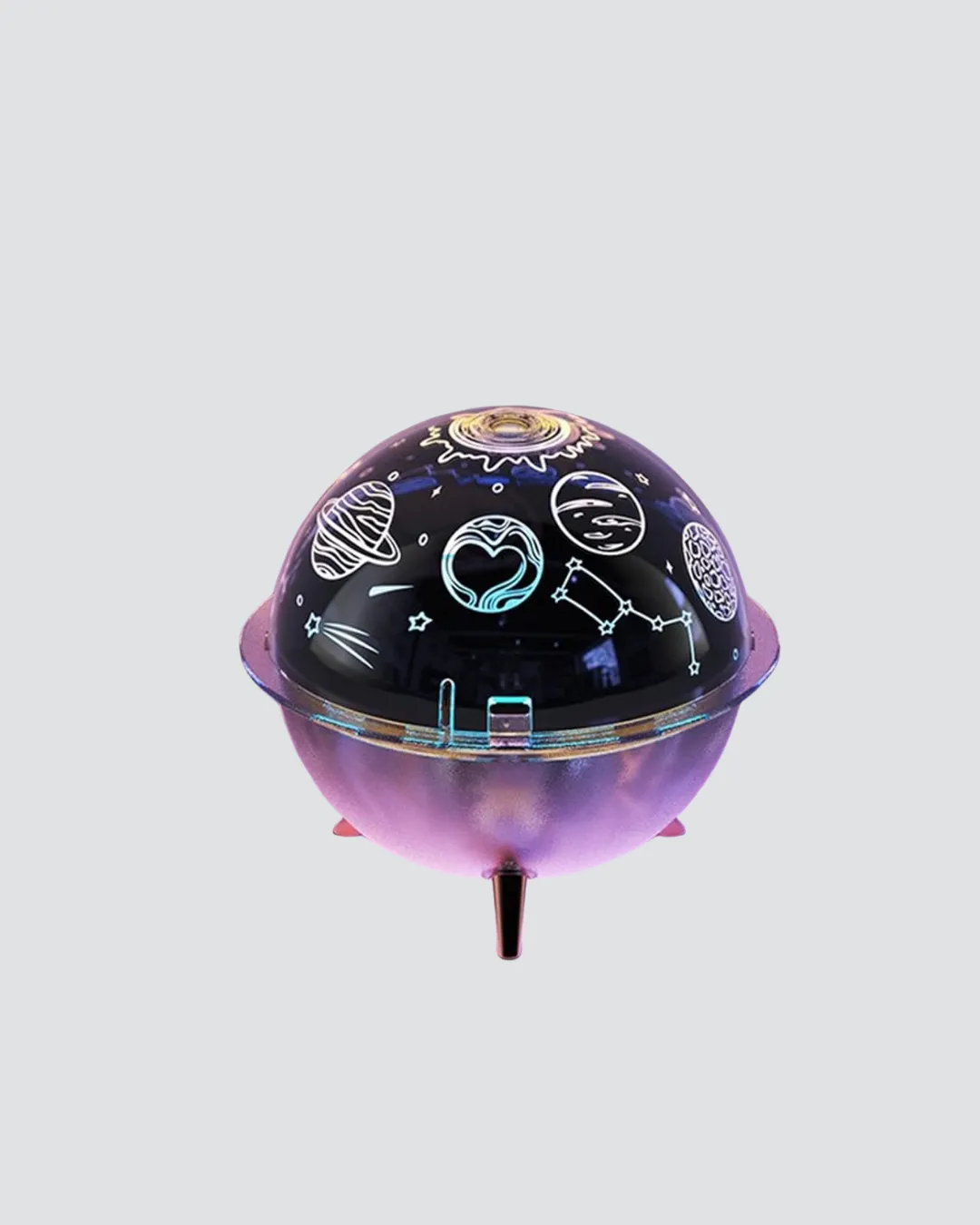 Yıldızlı Gökyüzü Efektli Uzay Temalı Nemlendirici Lamba