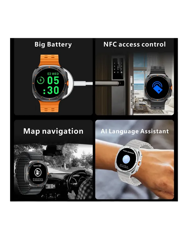 Toza ve Suya Dayanıklı Unisex Akıllı Saat | Renkli Ekran | Mikrofonlu Model