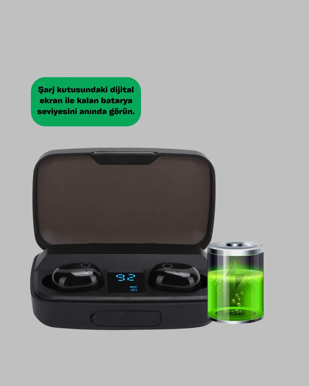 Yüksek Kapasiteli A10s TWS Kablosuz Kulaklık Dokunmatik Kontrol