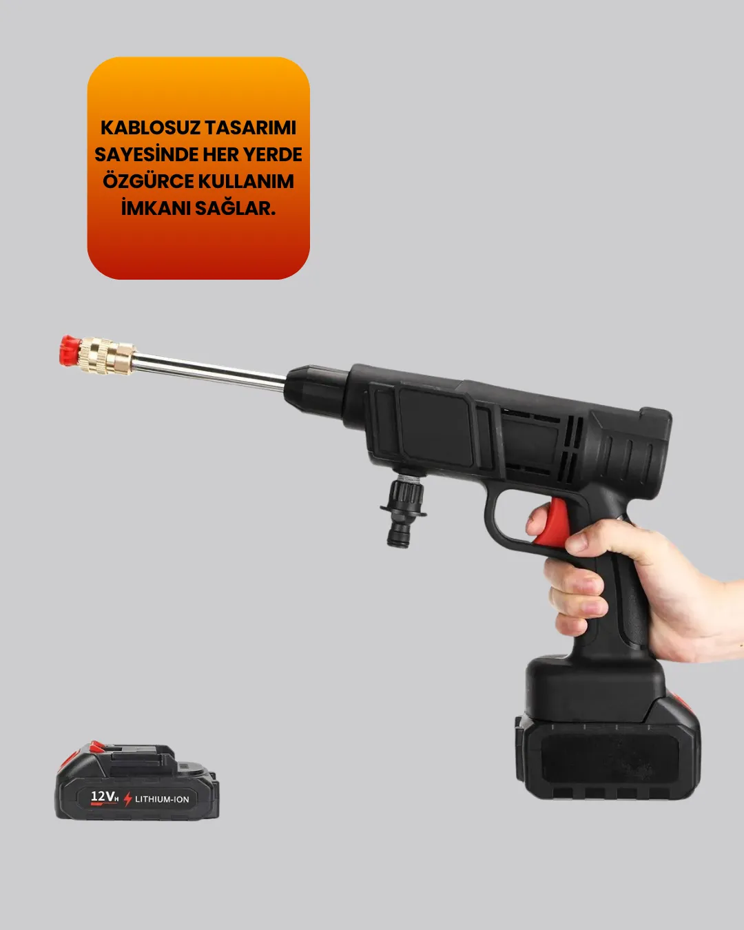 48V Şarjlı Basınçlı Yıkama Cihazı Köpük Hazneli 2025 Orijinal Model