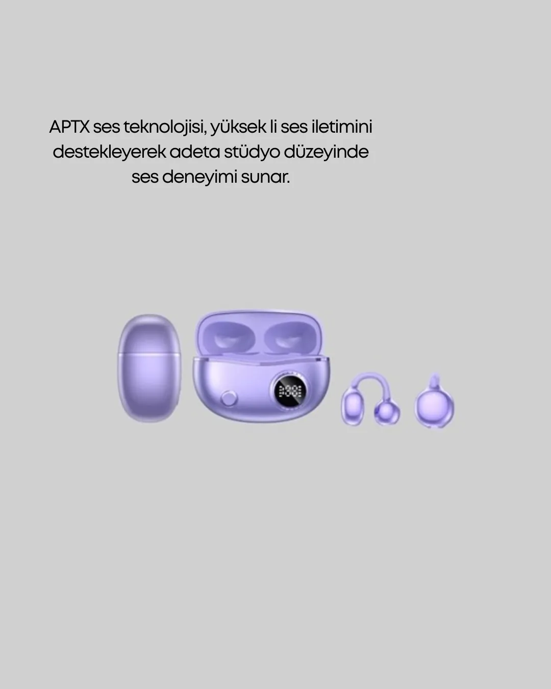 YXG10 Klipsli Açık Kulaklık – Spor İçin Uygun, APTX Ses, Ergonomik Yapı