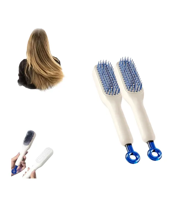 Kendini Temizleyen Hava Yastıklı Saç Tarağı – Düğümsüz Tarama