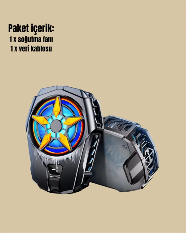 Mobil Cihaz Soğutma Radyatörü – Metal+ABS, Type-C Kablolu