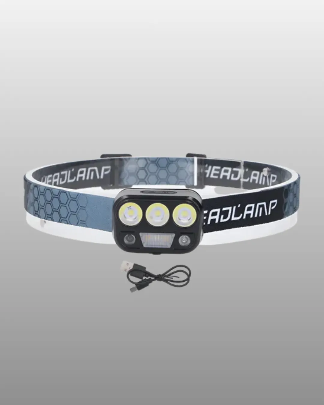 300 Lümen Sensörlü LED Kafa Lambası USB Şarjlı SOS Modlu