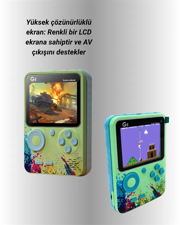 500 Oyun Hafızalı G5 Game Box – Renkli LCD Ekranlı
