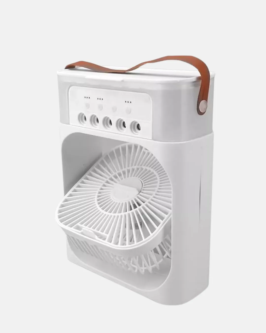 3’ü 1 Arada Mini Klima Fan USB Şarjlı, 7 Renk Gece Lambalı ve Nemlendirici