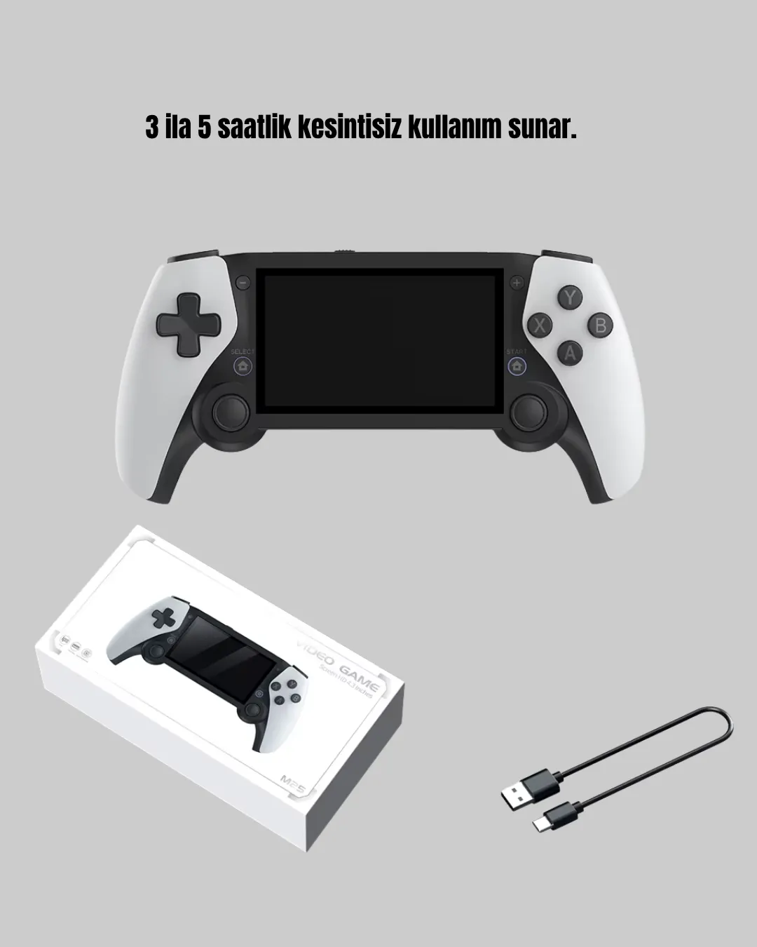 Taşınabilir El Konsolu – 4.3 İnç TFT Ekran, 64 GB Dahili Oyun Hafızalı