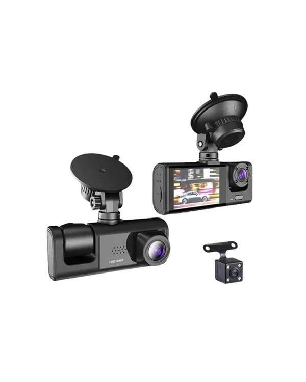 Full HD Çözünürlüklü Üç Kameralı Araç İçi Kamera – Park ve Sürüş Güvenliği