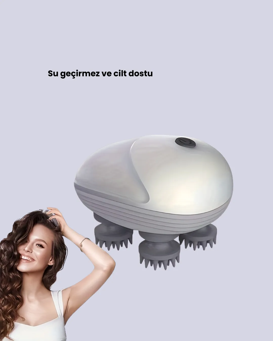 Elektrikli Kafa Derisi Masaj Aleti Islak ve Kuru Kullanım