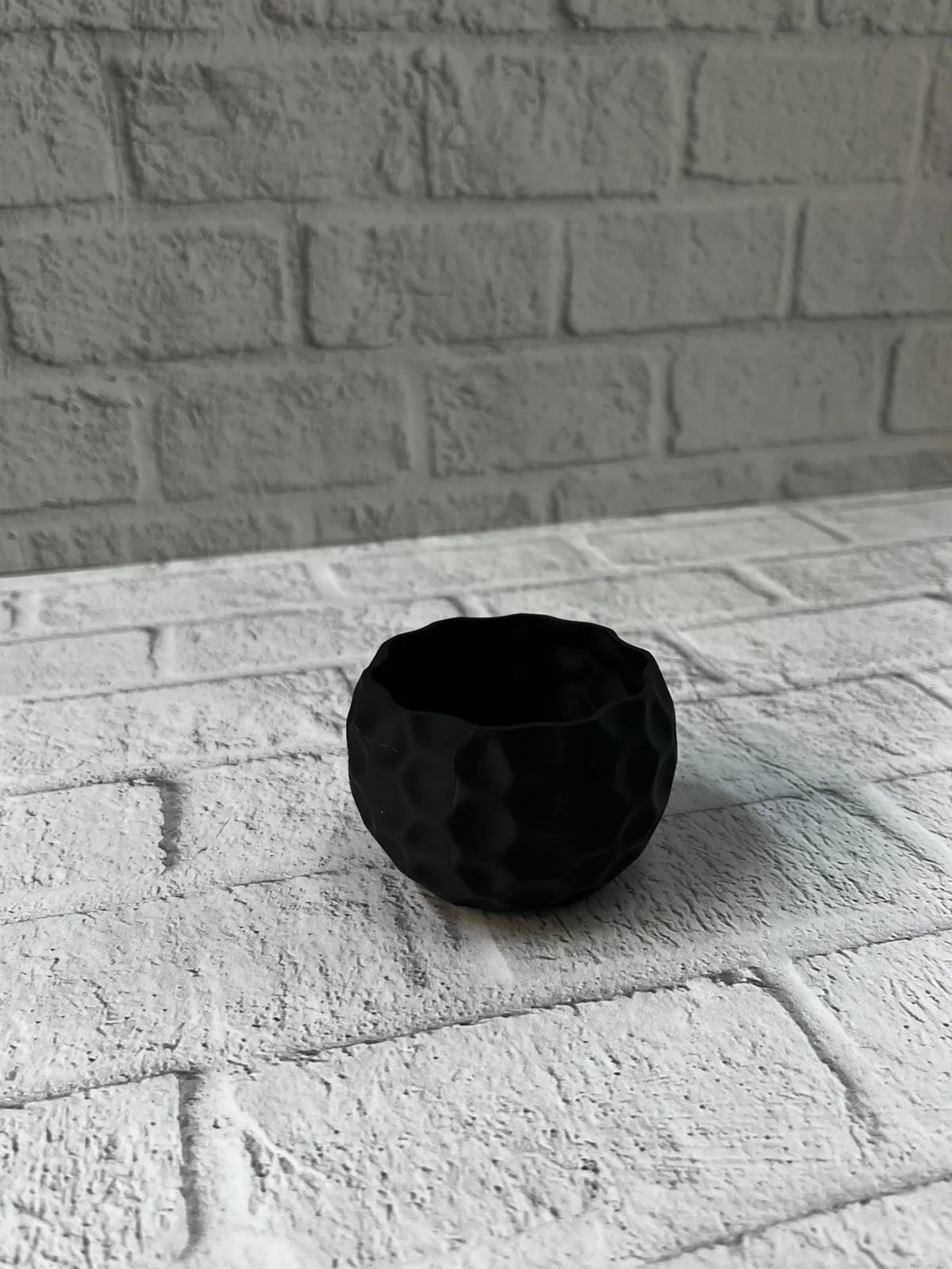 Mini Siyah Dekoratif Saksı 5 cm Modern Masaüstü Bitki Saksısı