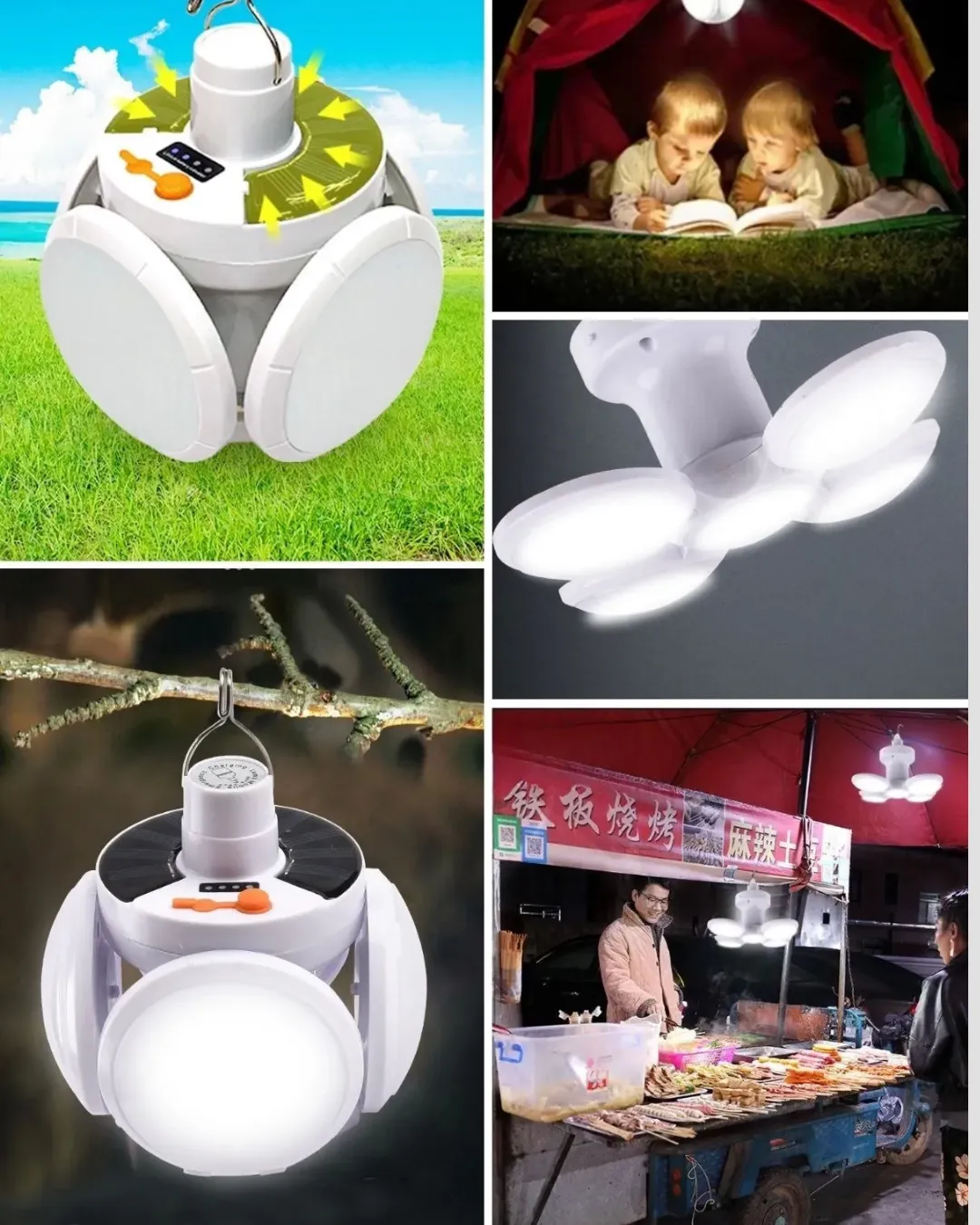 Pratik Katlanabilir Solar LED Aydınlatma Lambası