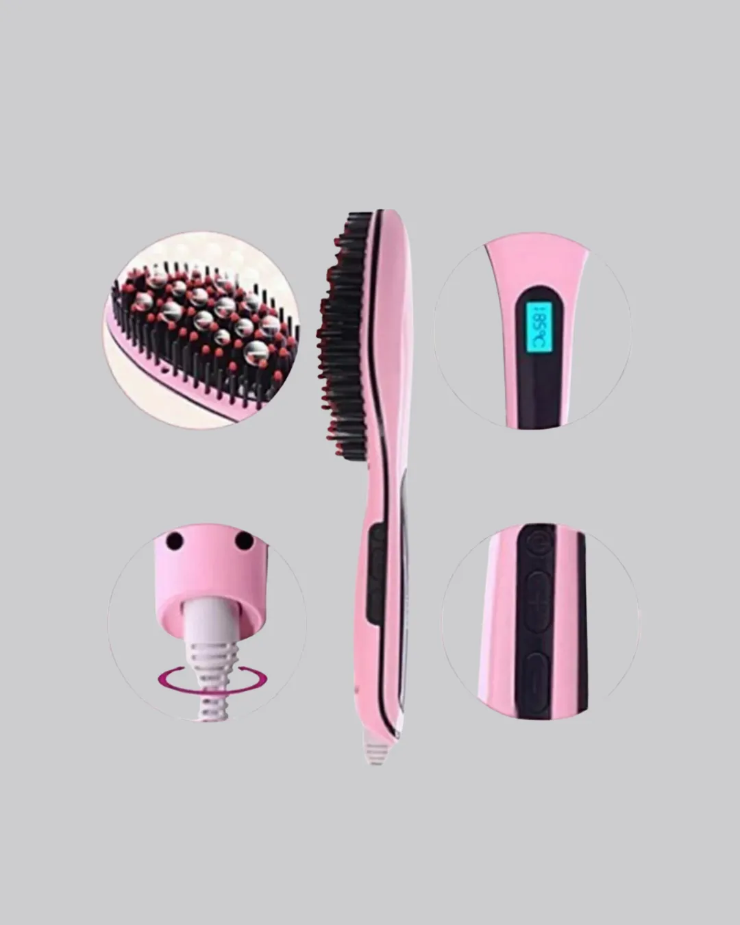 Seramik Plakalı Elektrikli Saç Düzleştirici – Hızlı Isınma, Uzun Kablo, 25W–39W Güç