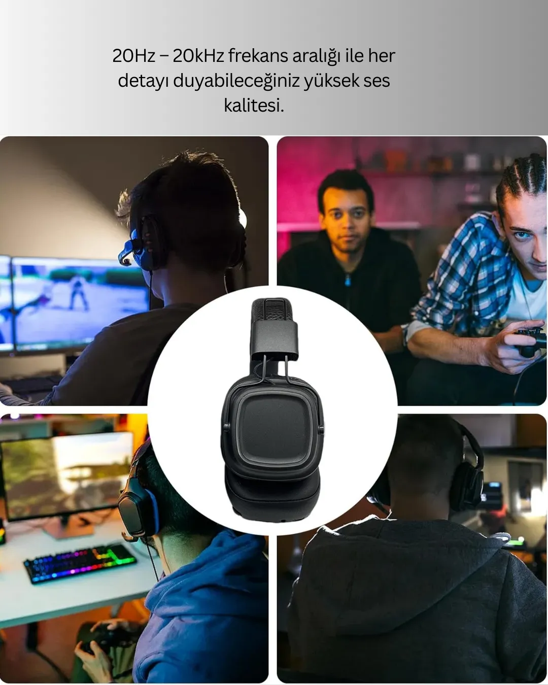 Katlanabilir Tasarımlı Taşınabilir Kablosuz Müzik Kulaklığı