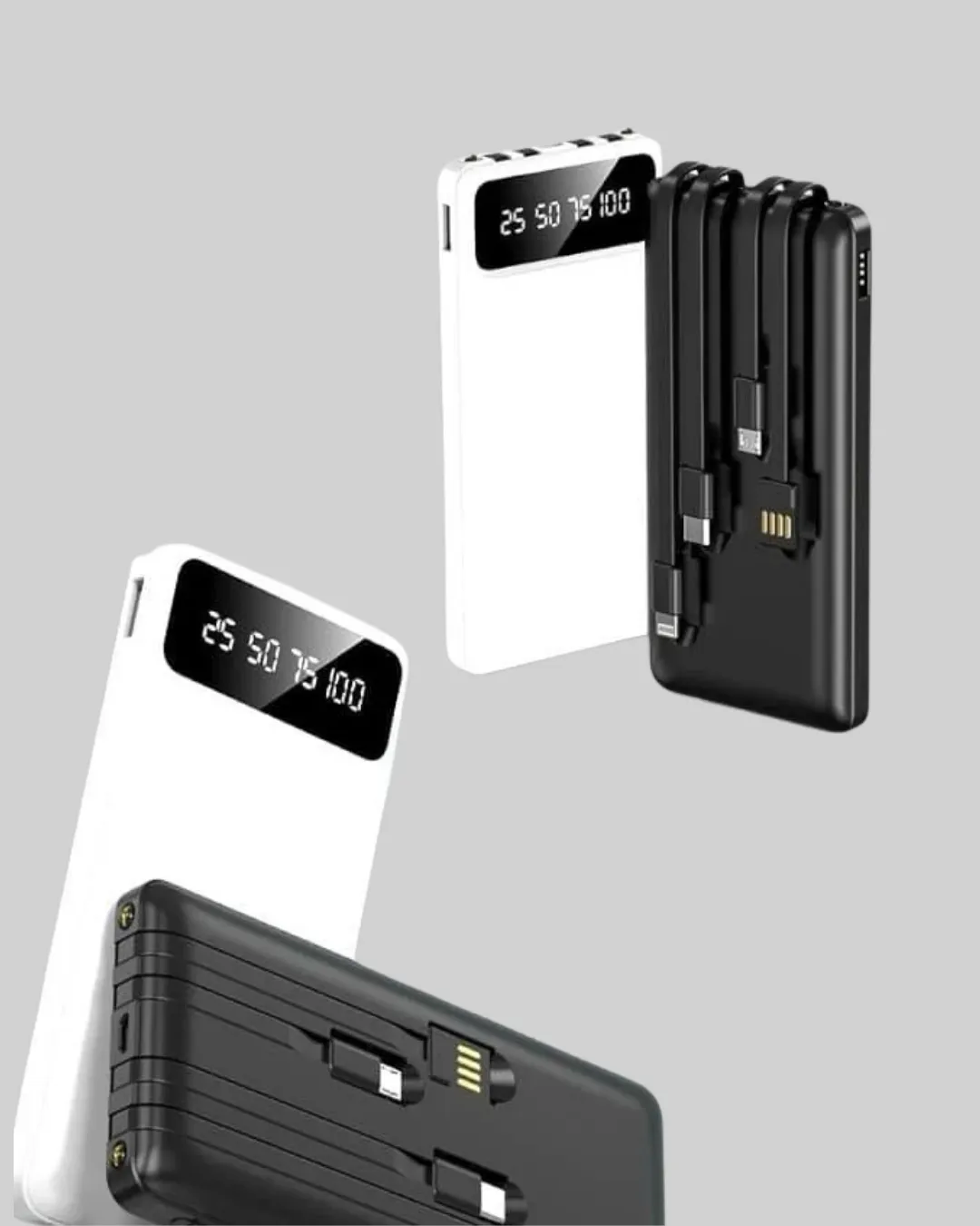 Hızlı Şarj Destekli 20.000mAh Powerbank USB Type-C Lightning LCD