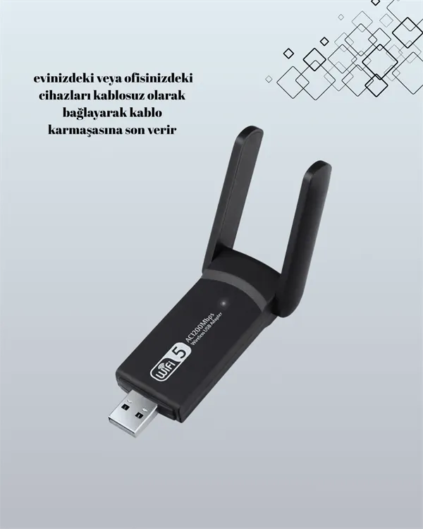 USB WiFi Adaptör – 1200 Mbps Hız