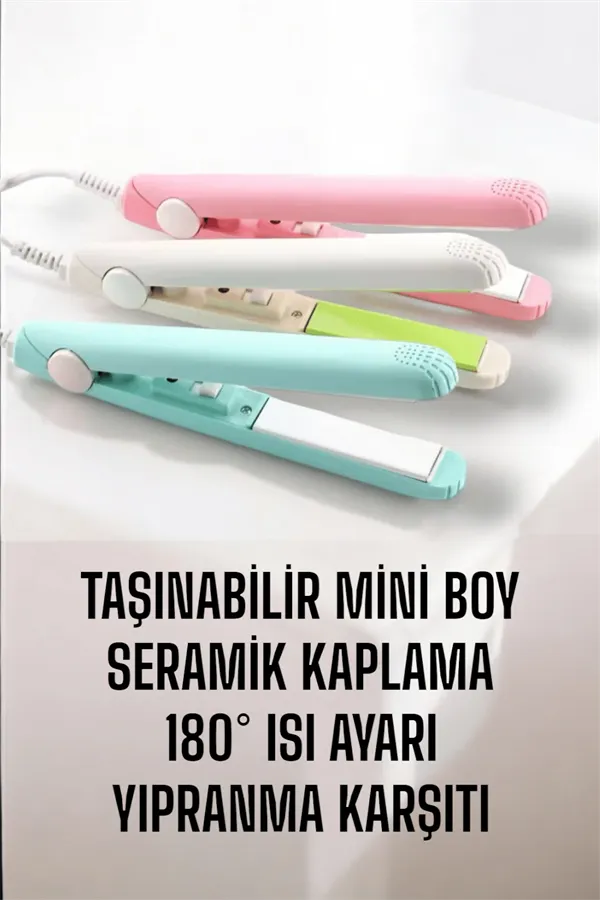 Seramik Kaplama Taşınabilir Mini Saç Düzleştirici Seyahat Dostu Tasarım