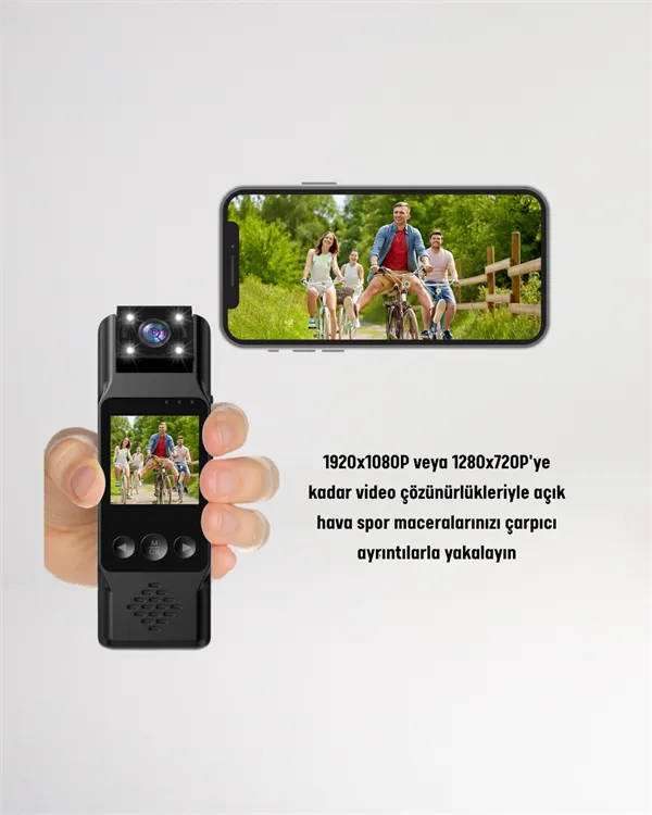 Hareket Algılayıcılı Taşınabilir Mini Kamera – 3MP Fotoğraf, Düşük Güç Tüketimi