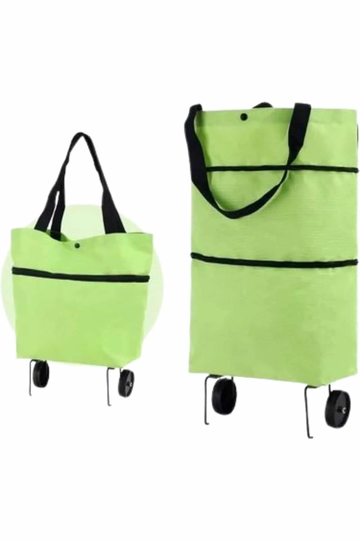 Katlanabilir Tekerlekli Alışveriş Çantası Pratik ve Detaylı Pazar Arabası