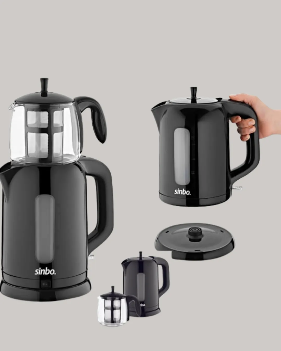 Sıcak Tutma Özellikli 2’si 1 Arada Çay Makinesi ve Su Isıtıcı