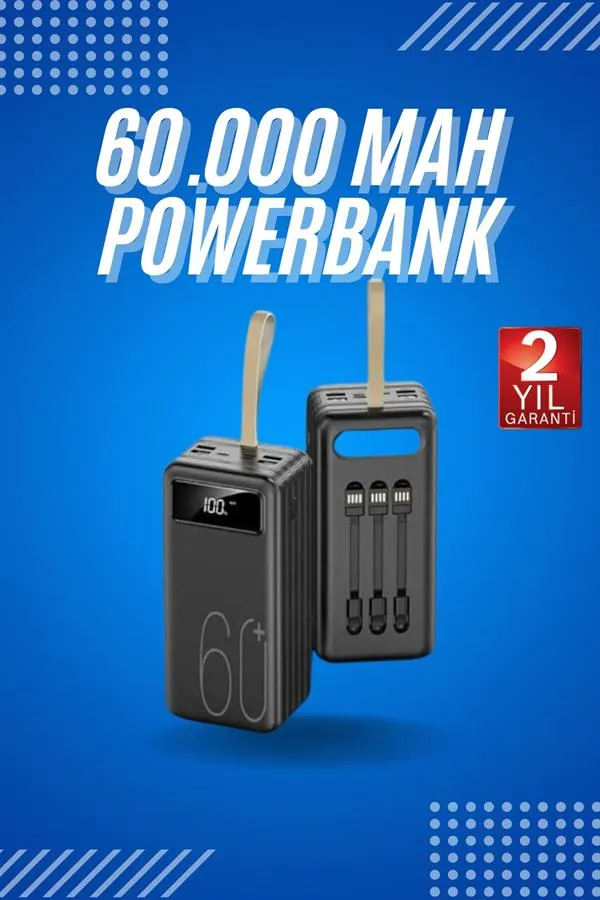 60.000 Mah Hızlı powerbank