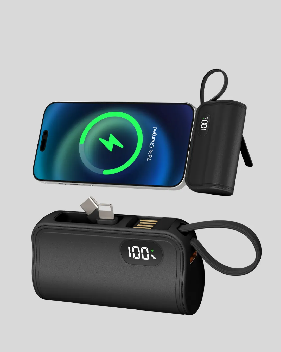 Dahili Type-C Konektörlü Mini 2000mAh Powerbank