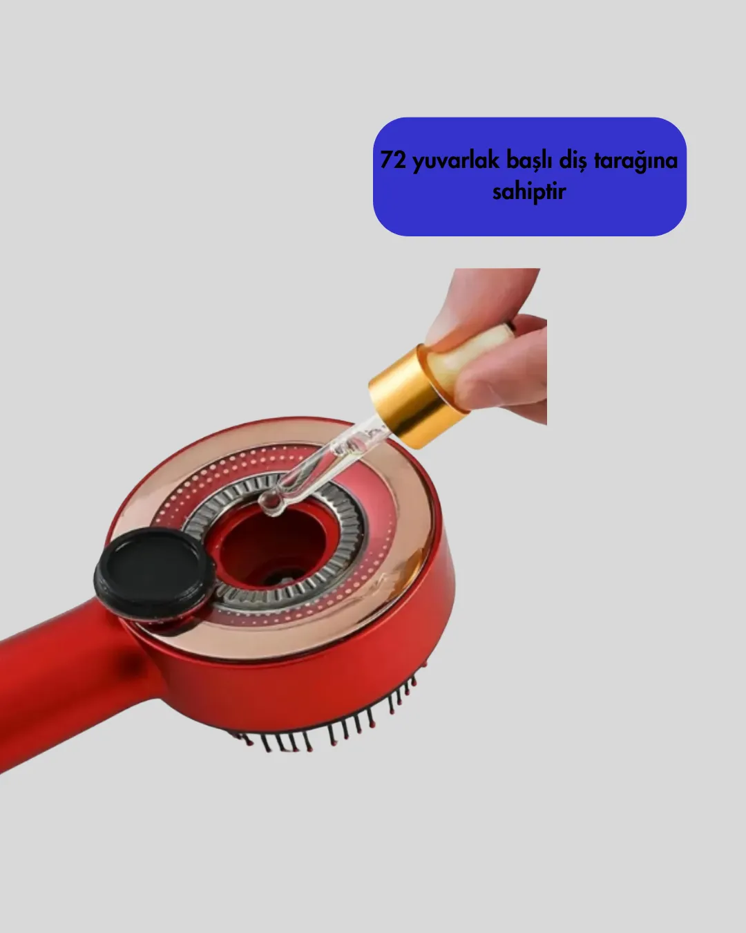 Kırmızı LED Işıklı Saç Derisi Masaj Aleti