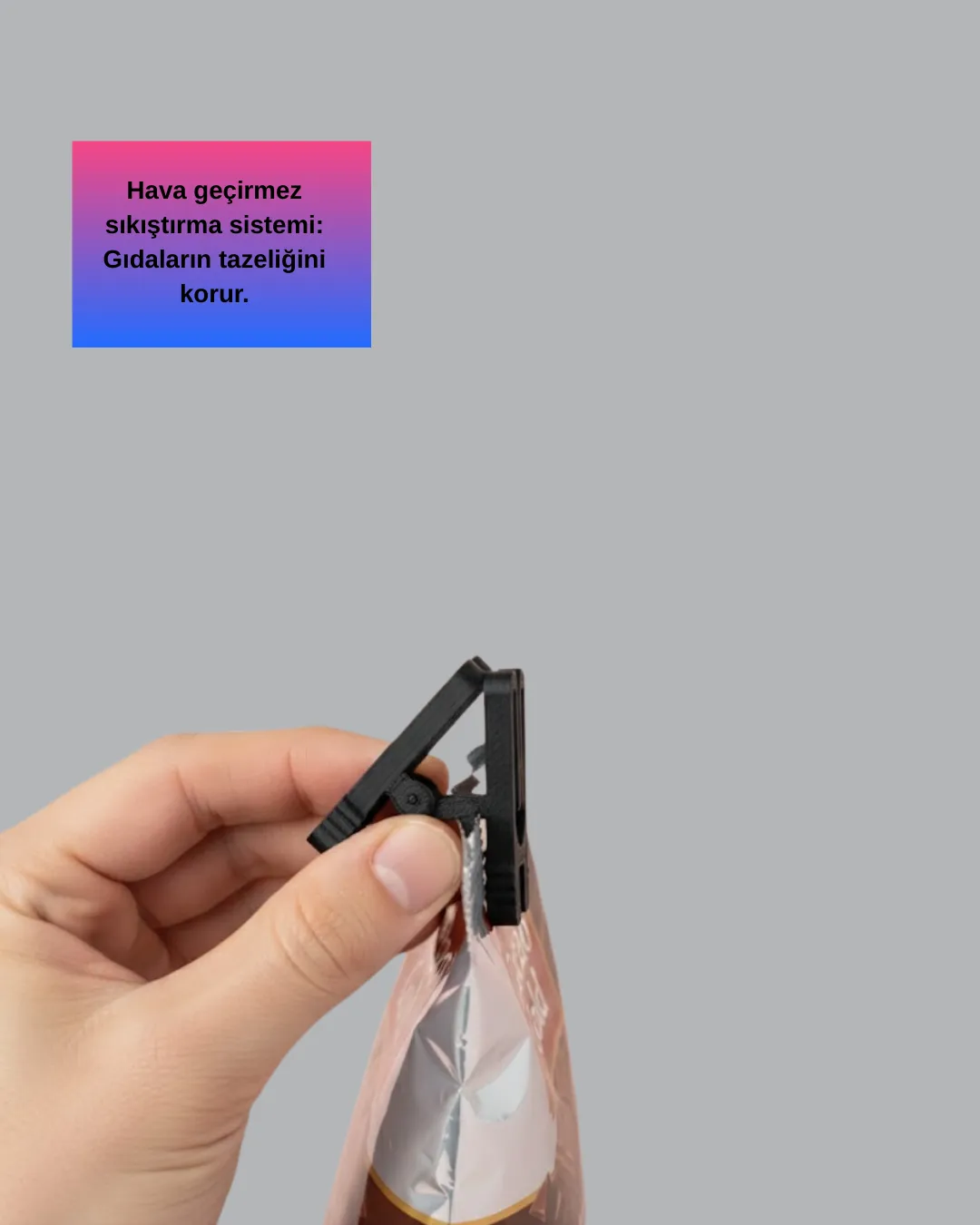 Plastik Poşet Kilidi Mutfak İçin Çok Amaçlı Mandal